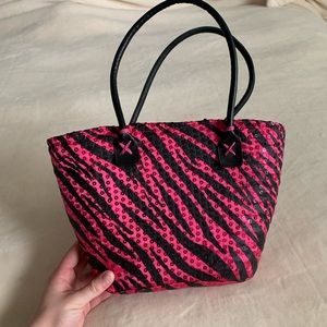 pink zebra purse